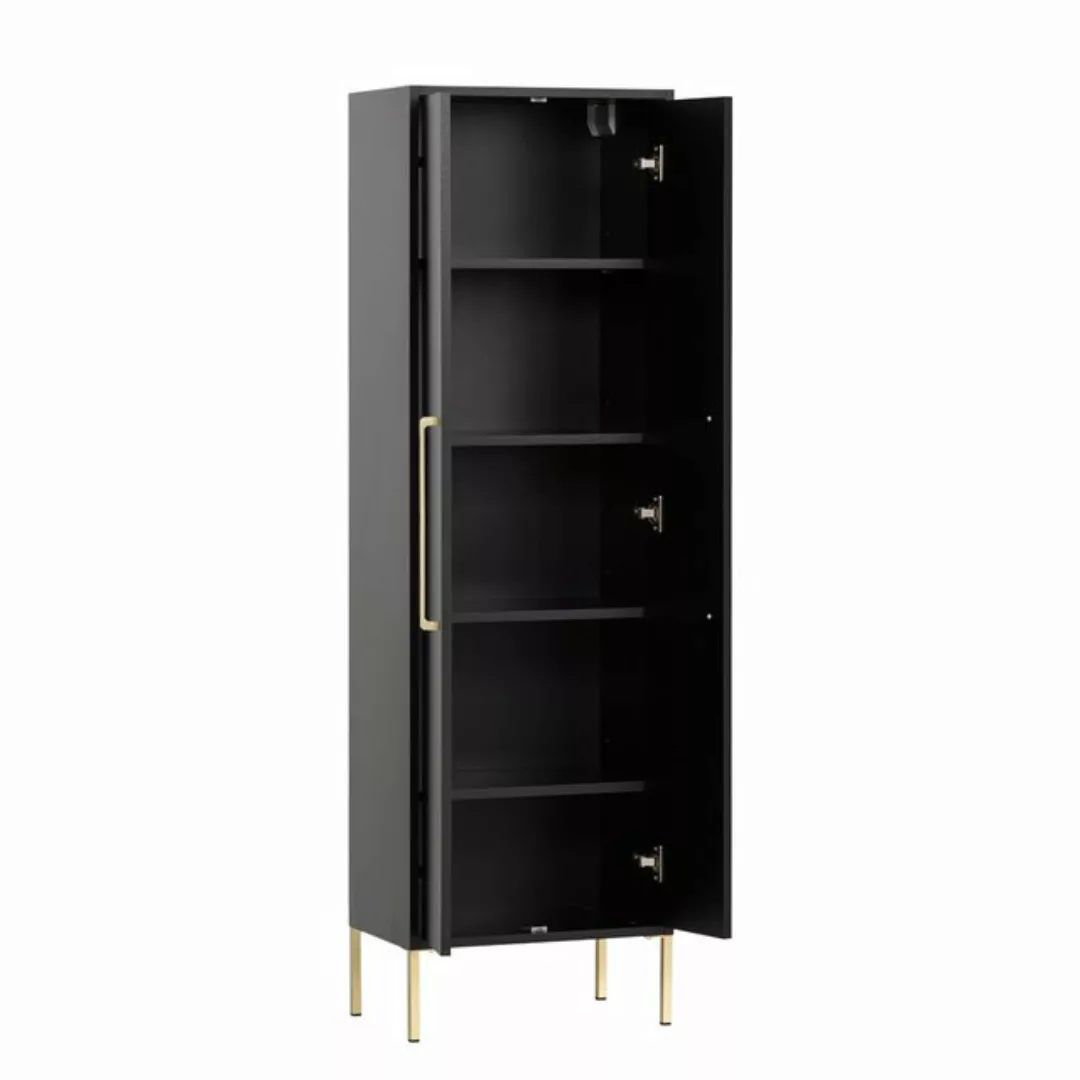 Lomadox Hochschrank SARAY-80 Badschrank Badezimmer Schrank Midischrank 2trg günstig online kaufen