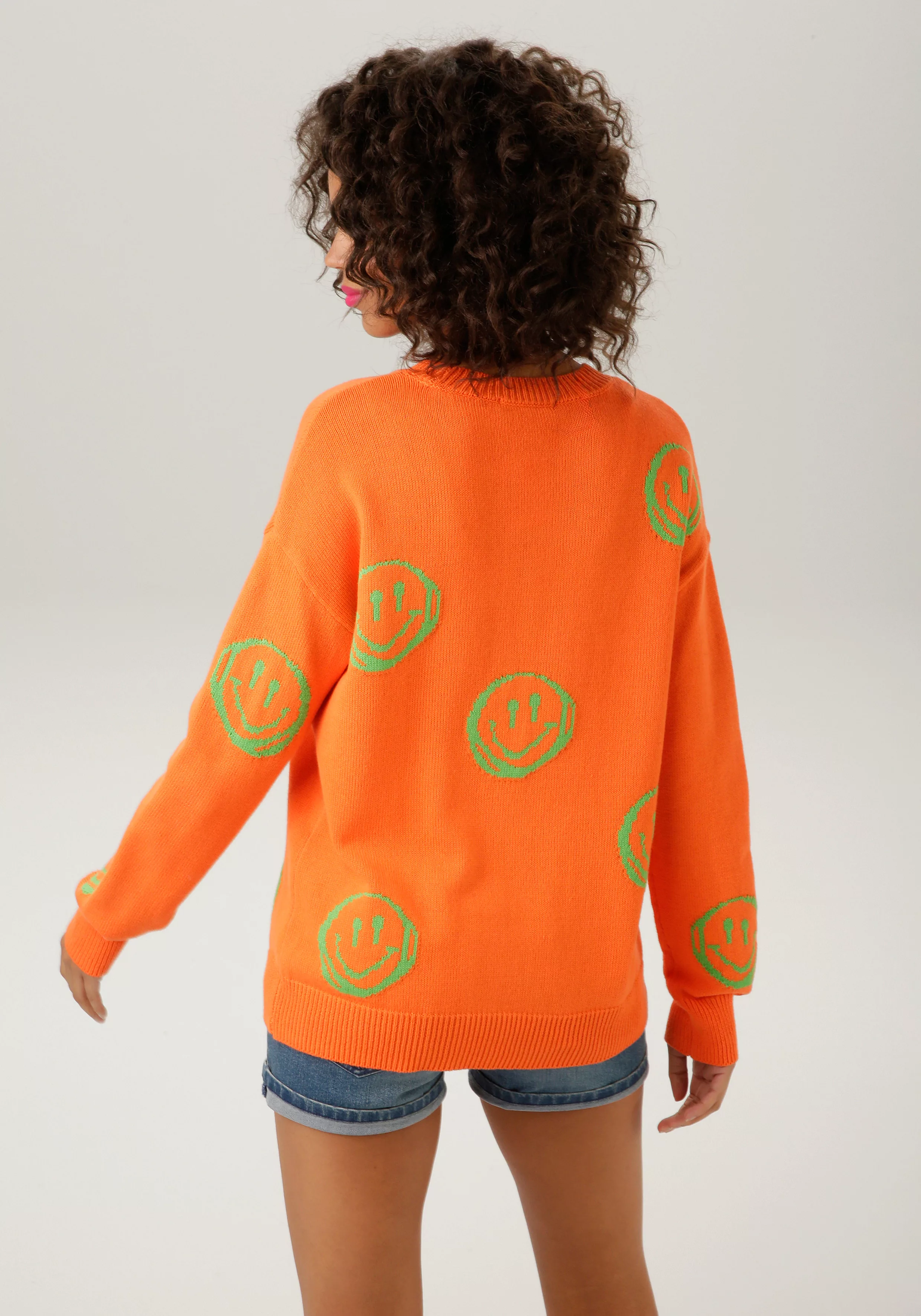 Aniston CASUAL Strickpullover, mit eingestrickten Smileys - NEUE KOLLEKTION günstig online kaufen