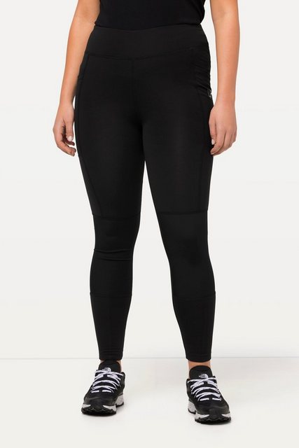 Ulla Popken Lederimitathose Wander-Leggings Zipptasche High Waist Elastikbu günstig online kaufen