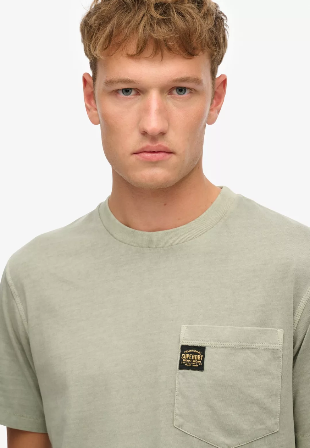 Superdry Rundhalsshirt "CONTRAST STITCH POCKET T-SHIRT" günstig online kaufen