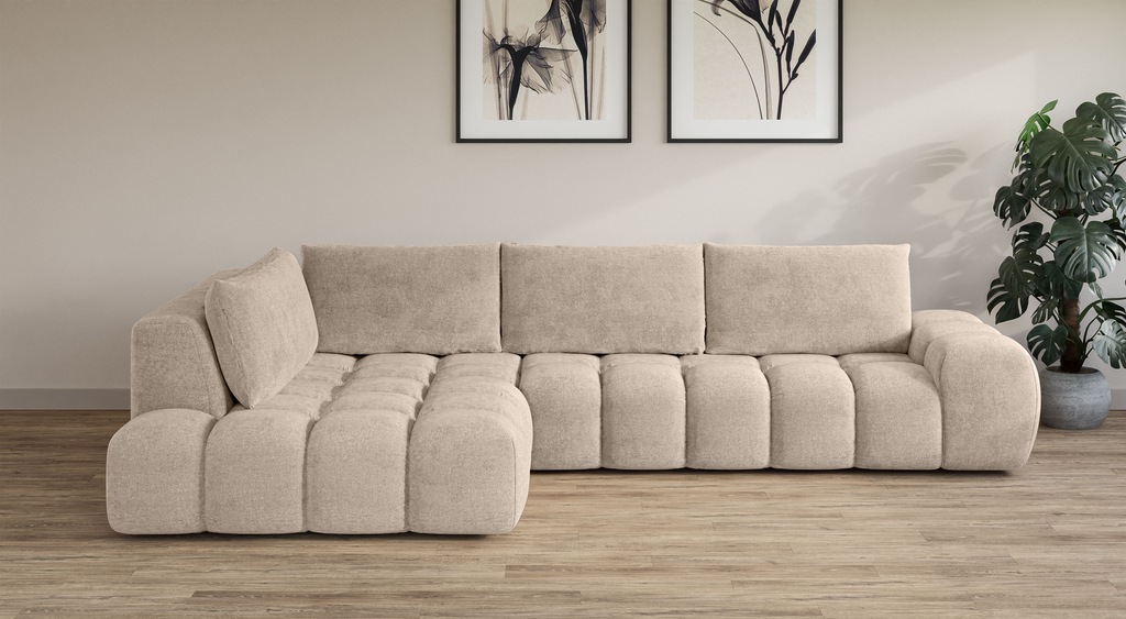 INOSIGN Ecksofa "AZITA Designsofa, elegant und bequem L-Form, Bubble-Optik" günstig online kaufen