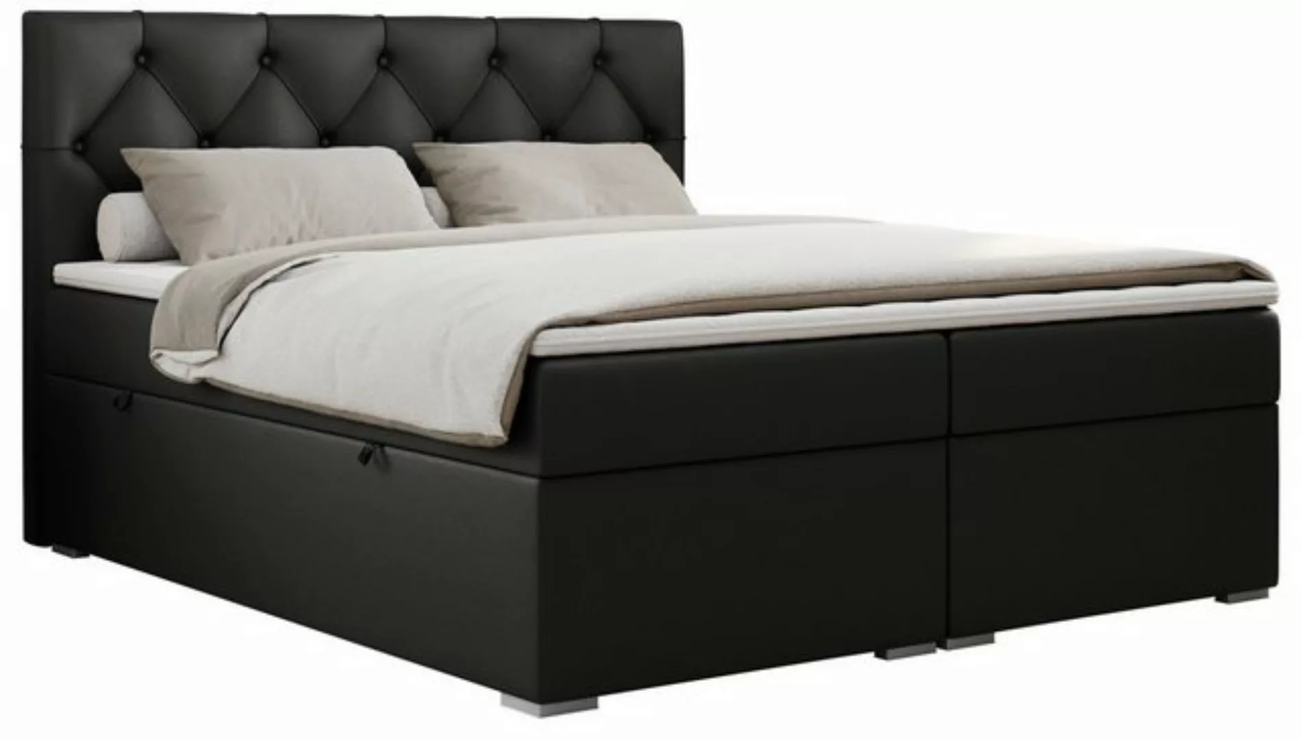 MKS MÖBEL Boxspringbett ALDA, Doppelbett mit Multipocket-Matratze - Modern günstig online kaufen