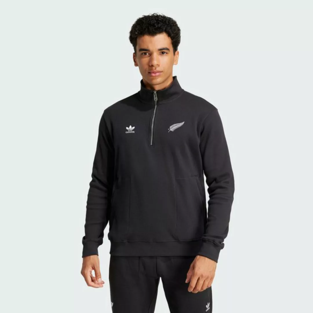 adidas Performance Sweatshirt ALL BLACKS ESSENTIALS HALF-ZIP WAFFLE SWEATSH günstig online kaufen