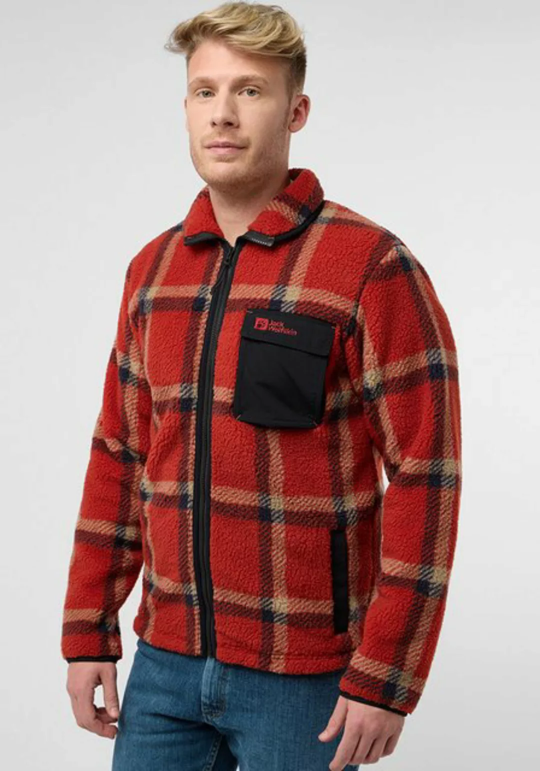 Jack Wolfskin Fleecejacke "FELSLICHT CHECK JKT M" günstig online kaufen