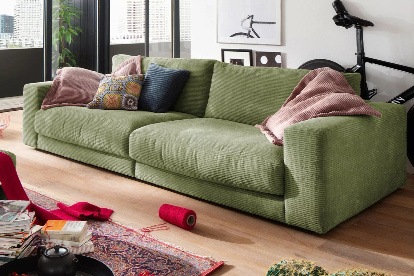 KAWOLA Sofa MADELINE, Cord 2-Sitzer od. 3-Sitzer versch. Farben günstig online kaufen