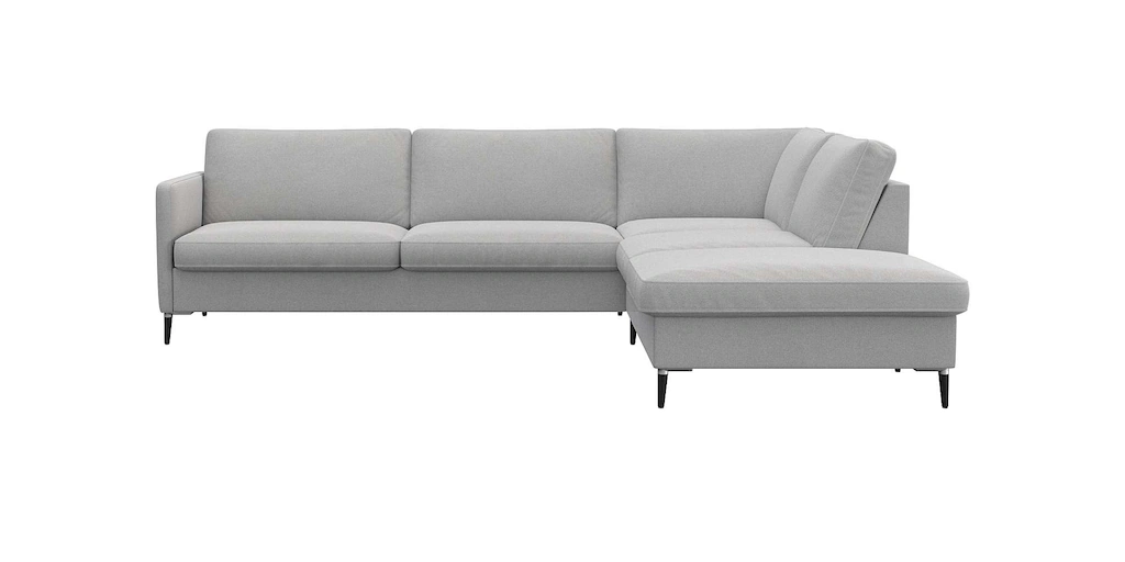 FLEXLUX Ecksofa "Fiore, L-Form", schmale Armlehnen, Kaltschaum, Füße Alu+sc günstig online kaufen