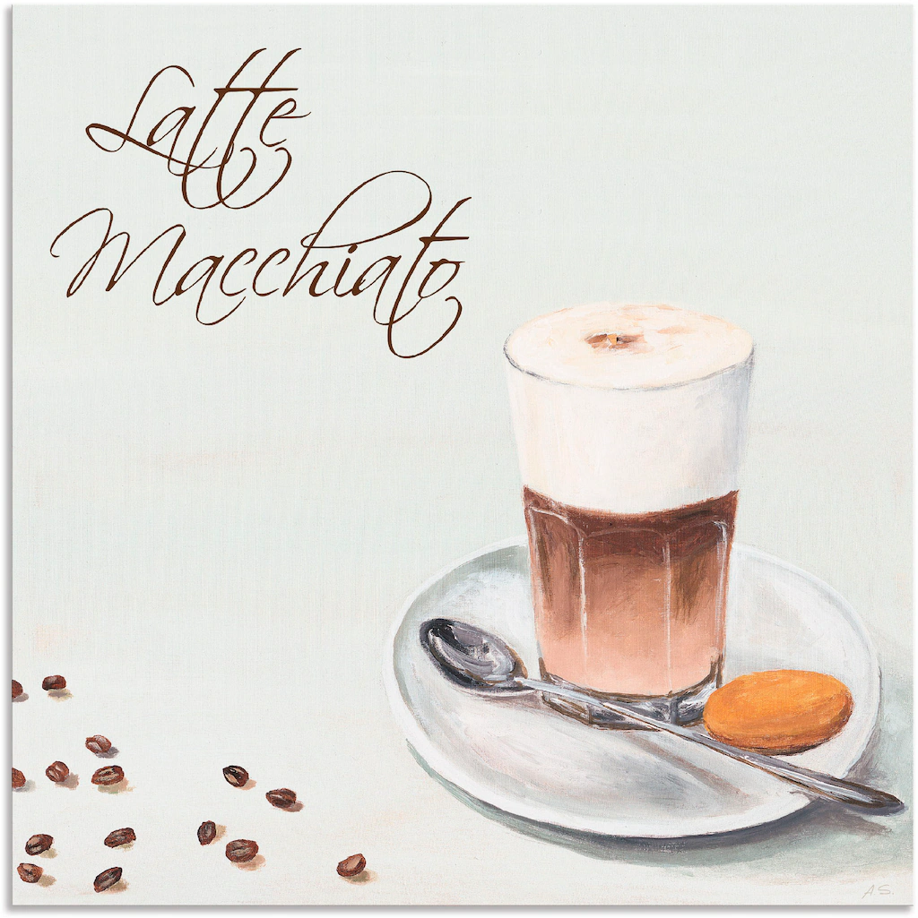 Artland Alu-Dibond-Druck "Latte Macchiato II", Getränke, (1 St.), für Innen günstig online kaufen