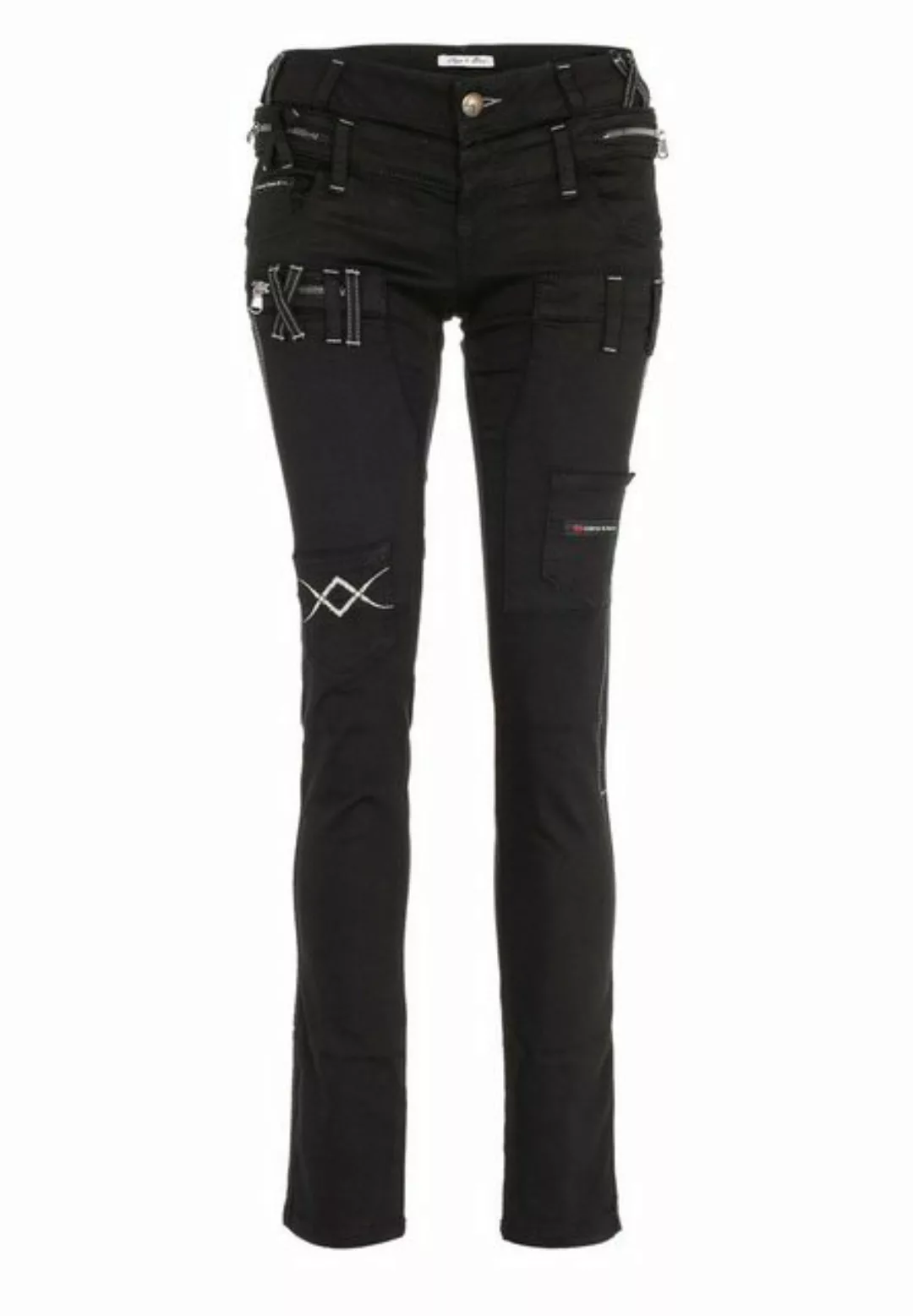 Cipo & Baxx Slim-fit-Jeans, mit doppeltem Bund in Skinny Fit günstig online kaufen