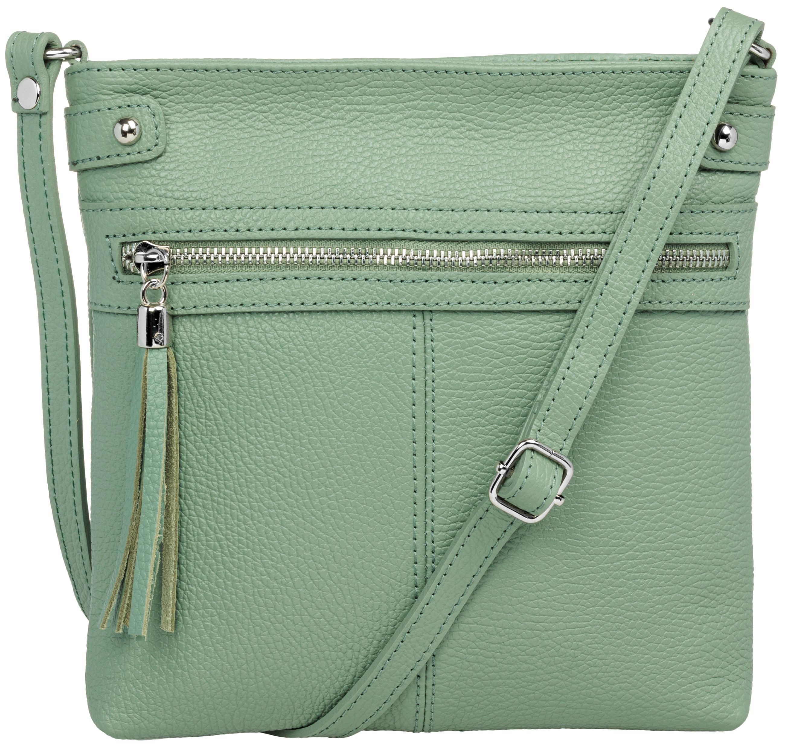 Caspar Umhängetasche Mittelgroße Crossbody Bag Leder günstig online kaufen