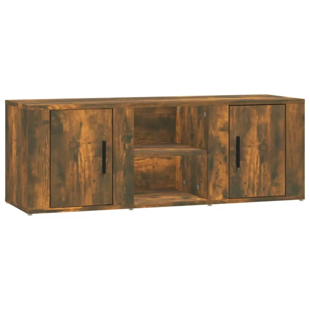 Vidaxl Tv-schrank Räuchereiche 100x31,5x35 Cm Holzwerkstoff günstig online kaufen