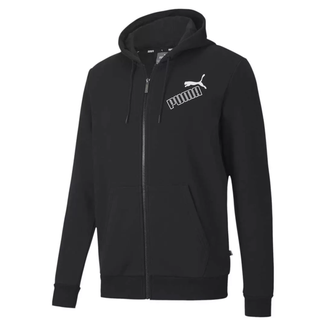 Puma Big Logo Sweatshirt Mit Reißverschluss S Puma Black günstig online kaufen