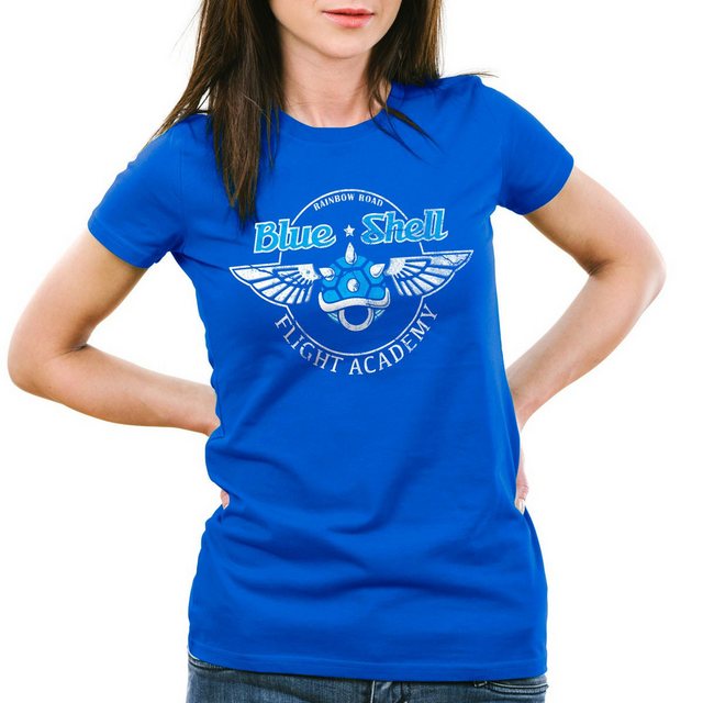 style3 T-Shirt Blue Shell luigi academy panzer mario kart wii switch rennen günstig online kaufen