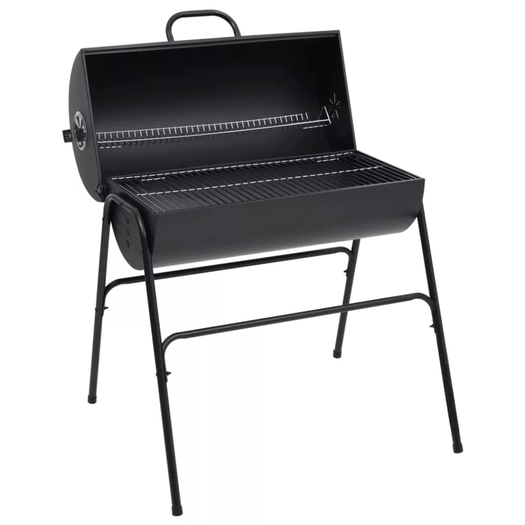 Grill Mit 2 Grillrosten Schwarz 80x95x90 Cm Stahl günstig online kaufen