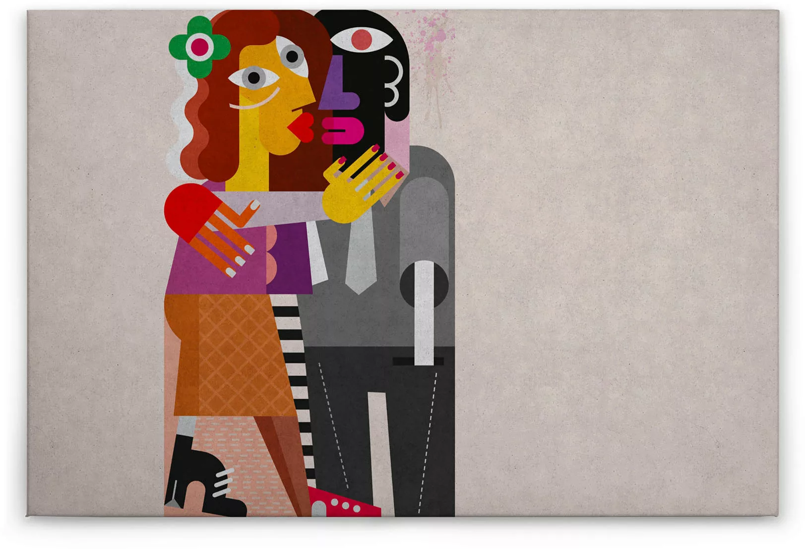 A.S. Création Leinwandbild "couples", Abstrakt, (1 St.), Keilrahmen Bild Bu günstig online kaufen