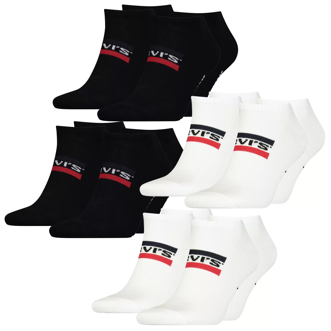 Levis Unisex Sneaker Sportsocken Low Cut Sportswear Logo 4er 6er 8er Multip günstig online kaufen