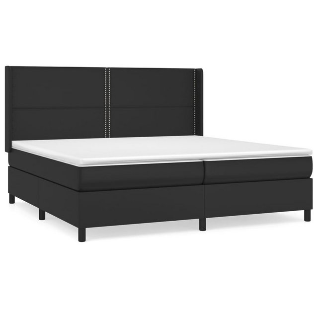 Vidaxl Boxspringbett Mit Matratze Schwarz 200x200 Cm Kunstleder günstig online kaufen