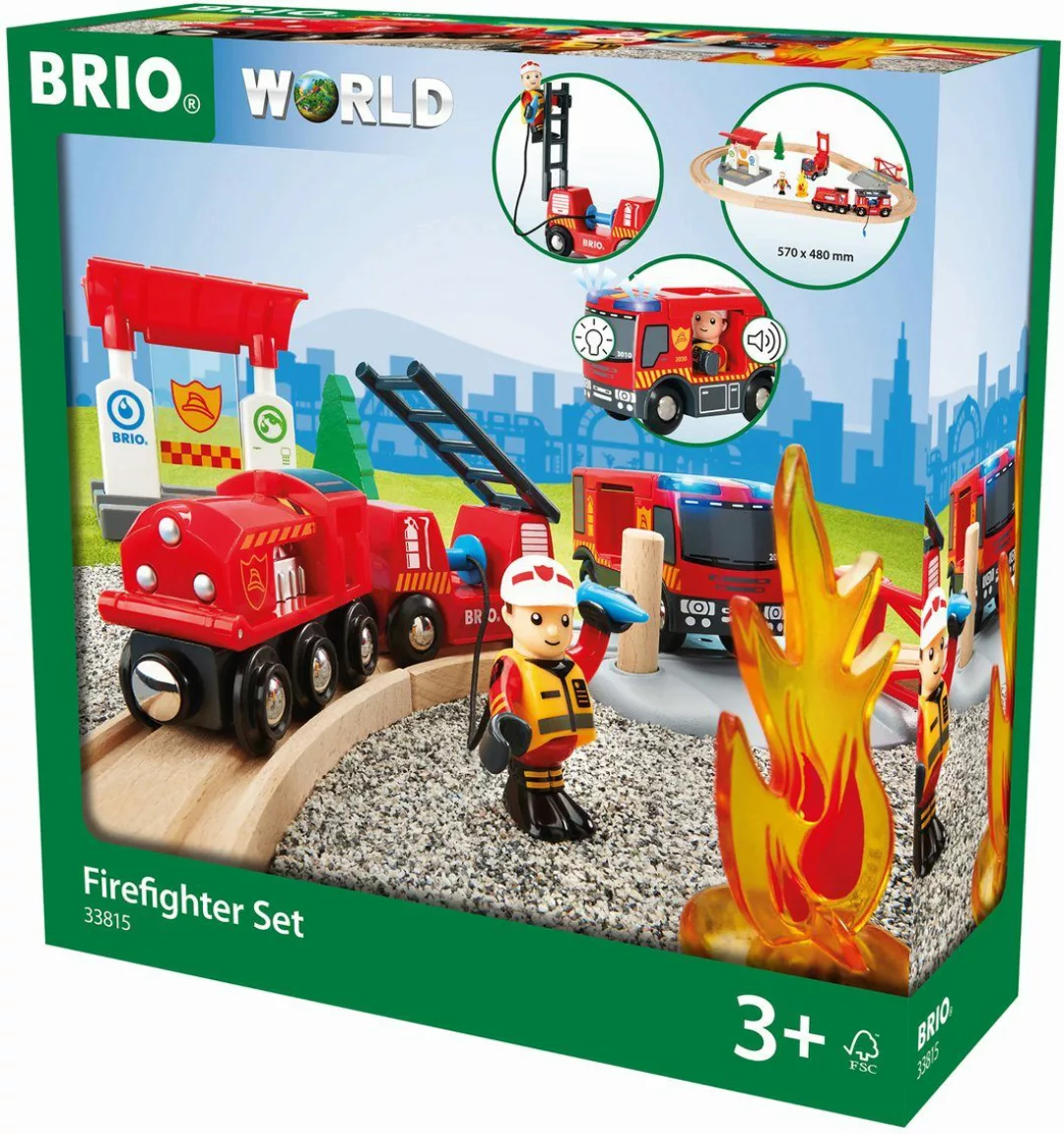 BRIO® Spielzeug-Eisenbahn BRIO® WORLD, Feuerwehr Set, günstig online kaufen