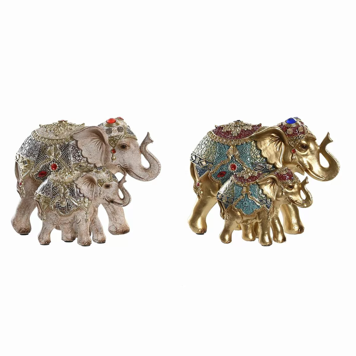 Deko-figur Dkd Home Decor Elefant Beige Golden Harz Kolonial (18 X 11 X 14 günstig online kaufen