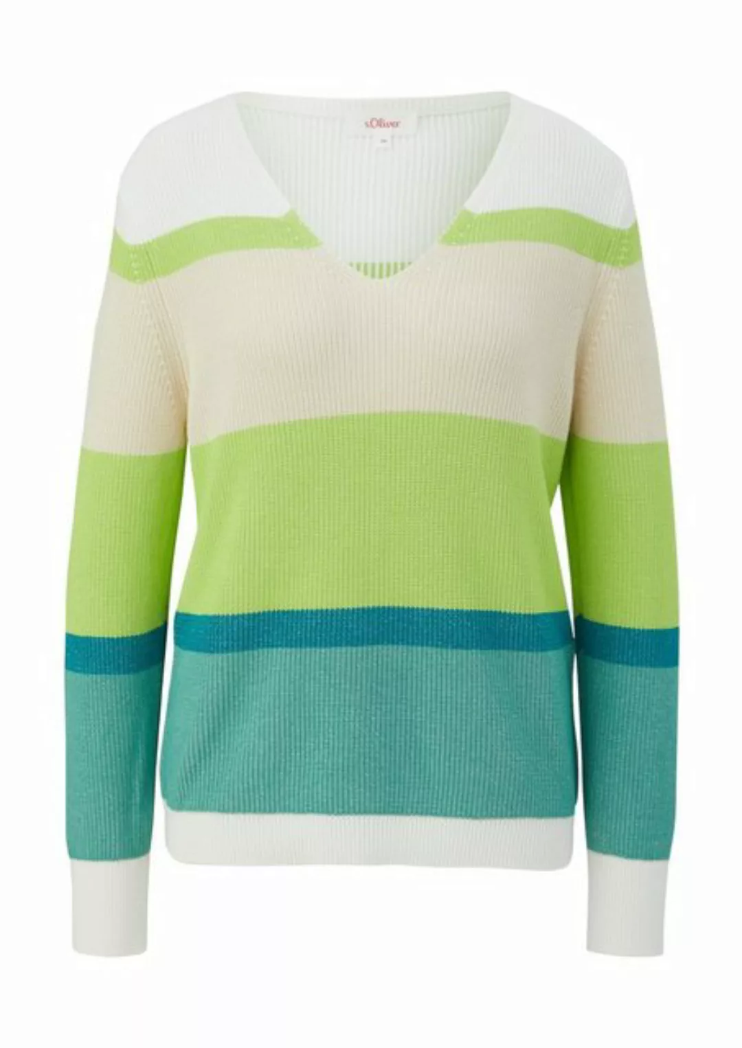 s.Oliver Strickpullover mit Streifenmuster günstig online kaufen