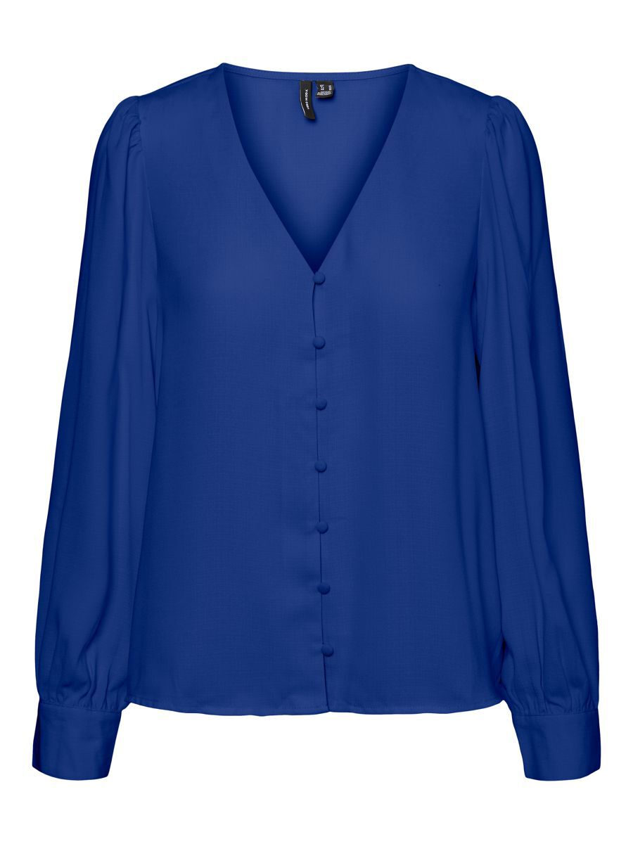 VERO MODA V-ausschnitt- Hemd Damen Blau günstig online kaufen