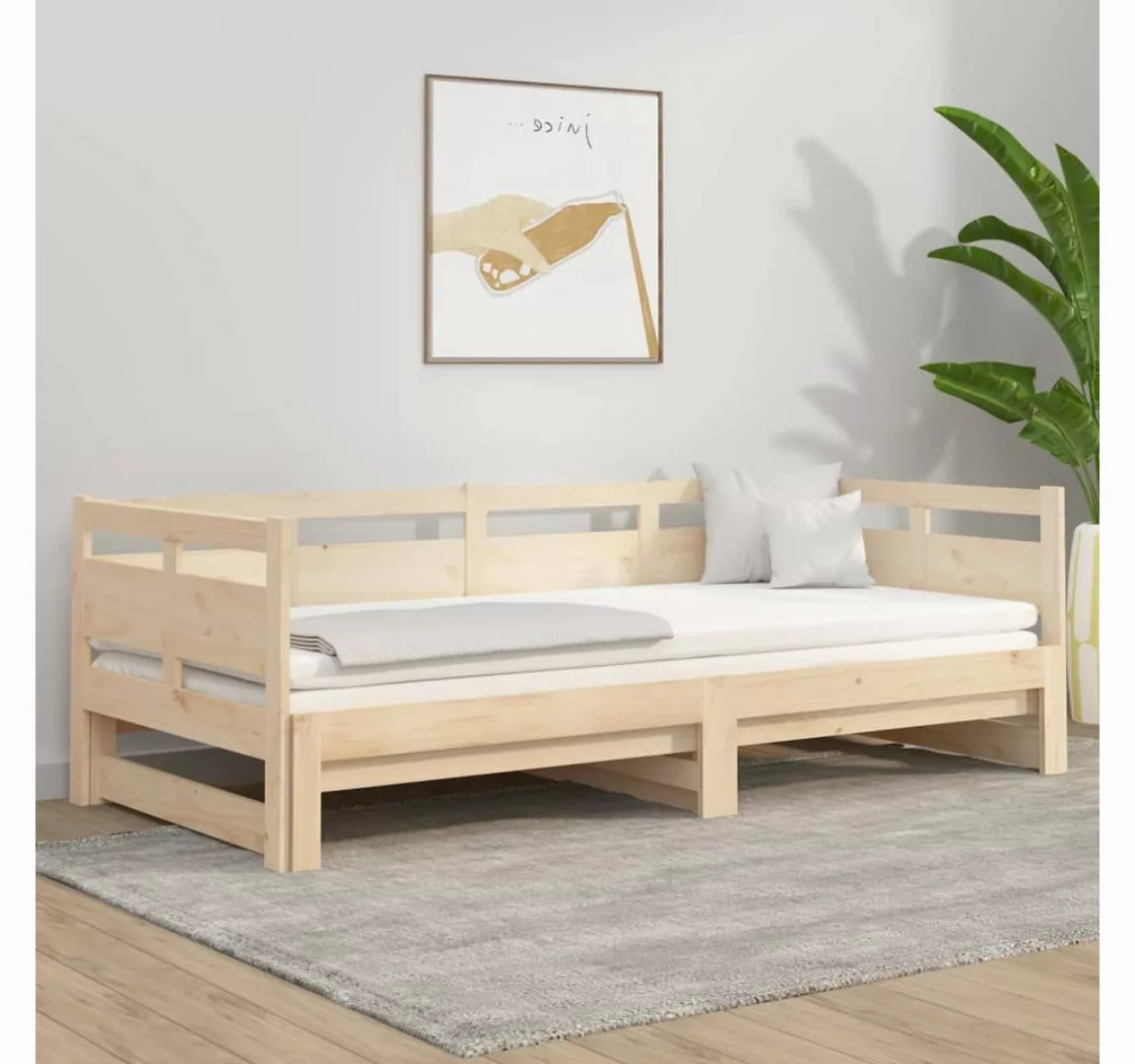 vidaXL Bett Tagesbett Ausziehbar Massivholz Kiefer 2x(90x190) cm günstig online kaufen