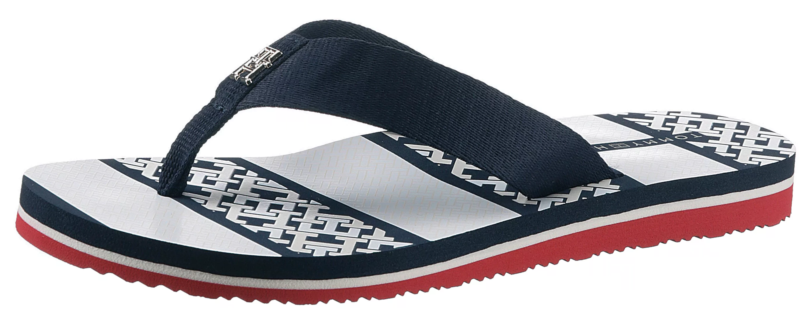 Tommy Hilfiger Zehentrenner "TH MONOGRAM ESSENTIAL SANDAL" günstig online kaufen