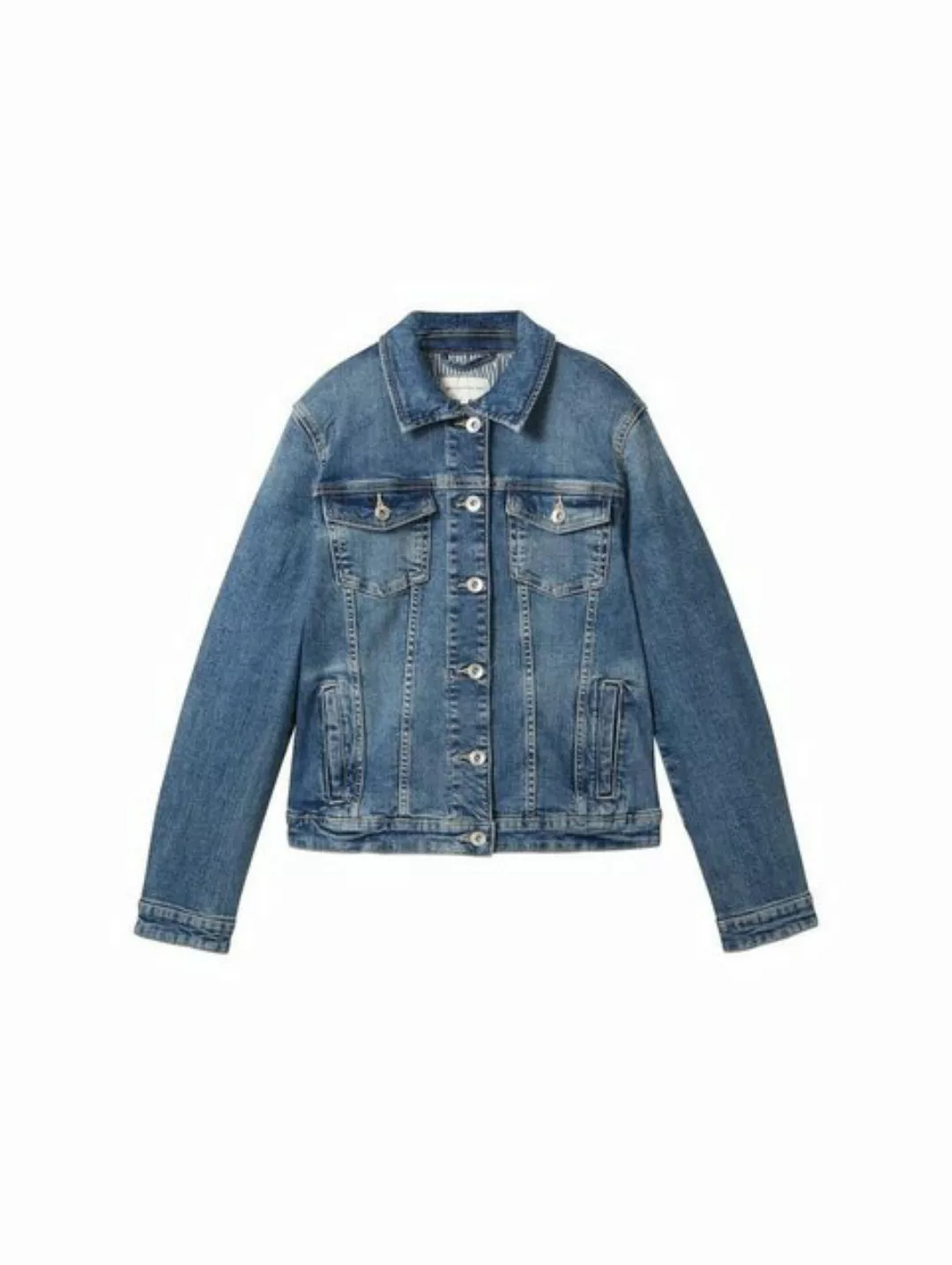 TOM TAILOR Outdoorjacke authentic denim jacket, Used Dark Stone Blue Denim günstig online kaufen