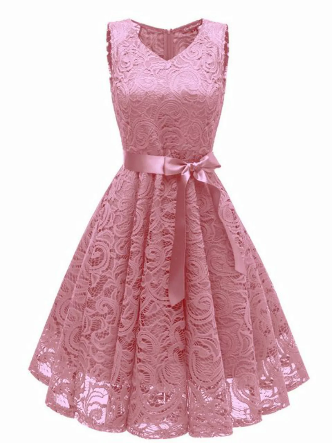 B.X Abendkleid Kleid der Brautjungfer Abendkleid mit Chiffon Spitzen Maxikl günstig online kaufen