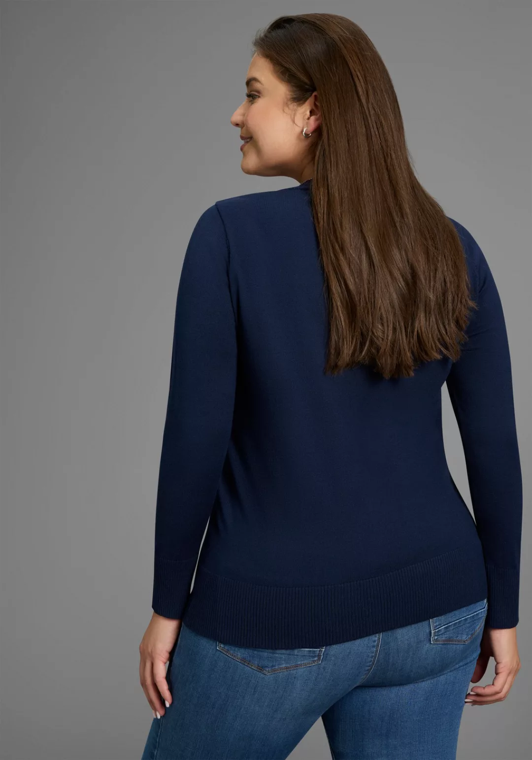 Laura Scott CURVE Strickpullover, mit V-Ausschnitt - GROSSE GRÖSSE günstig online kaufen