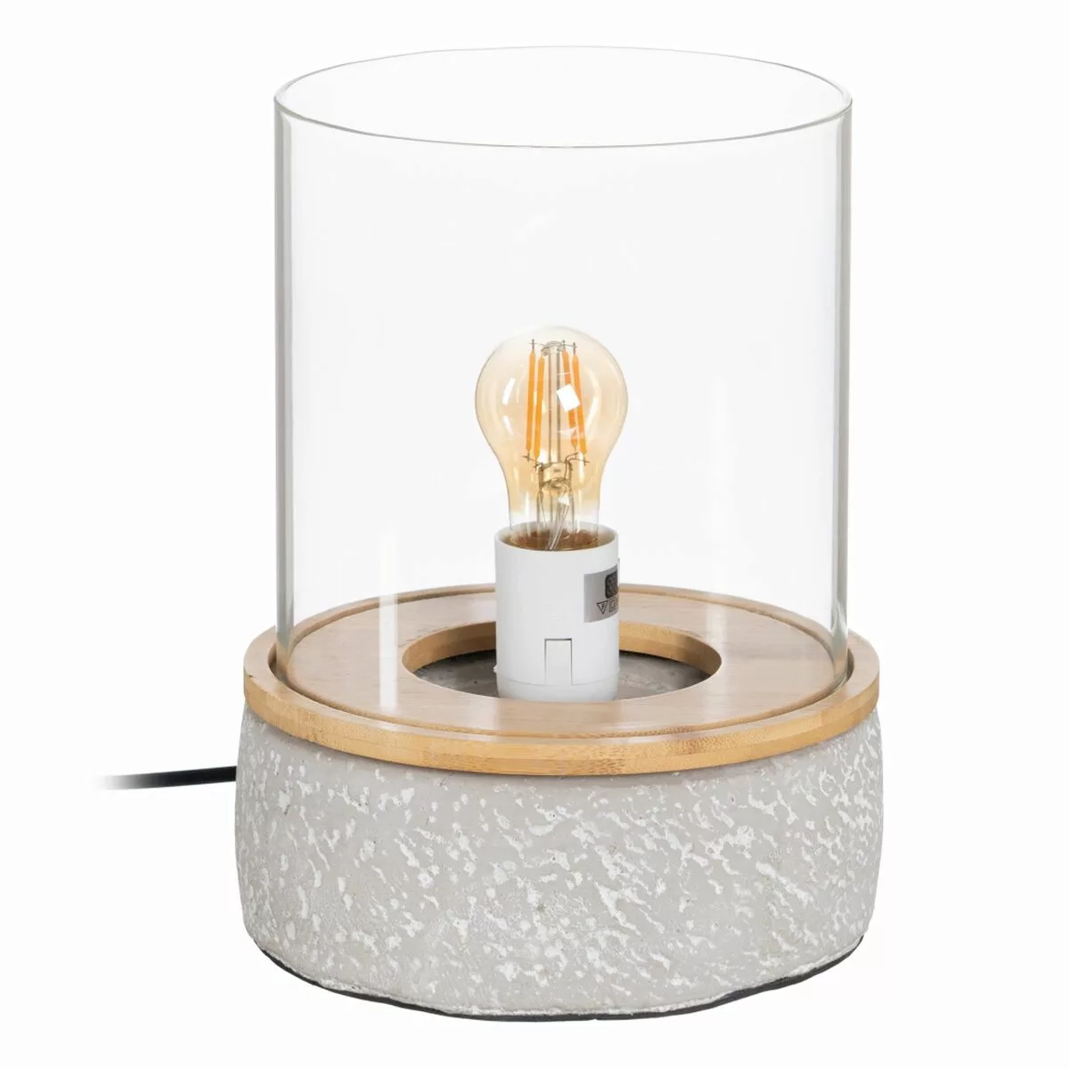 Tischlampe Lámparas Industriales 19,5 X 19,5 X 25 Cm Kristall Grau Zement günstig online kaufen