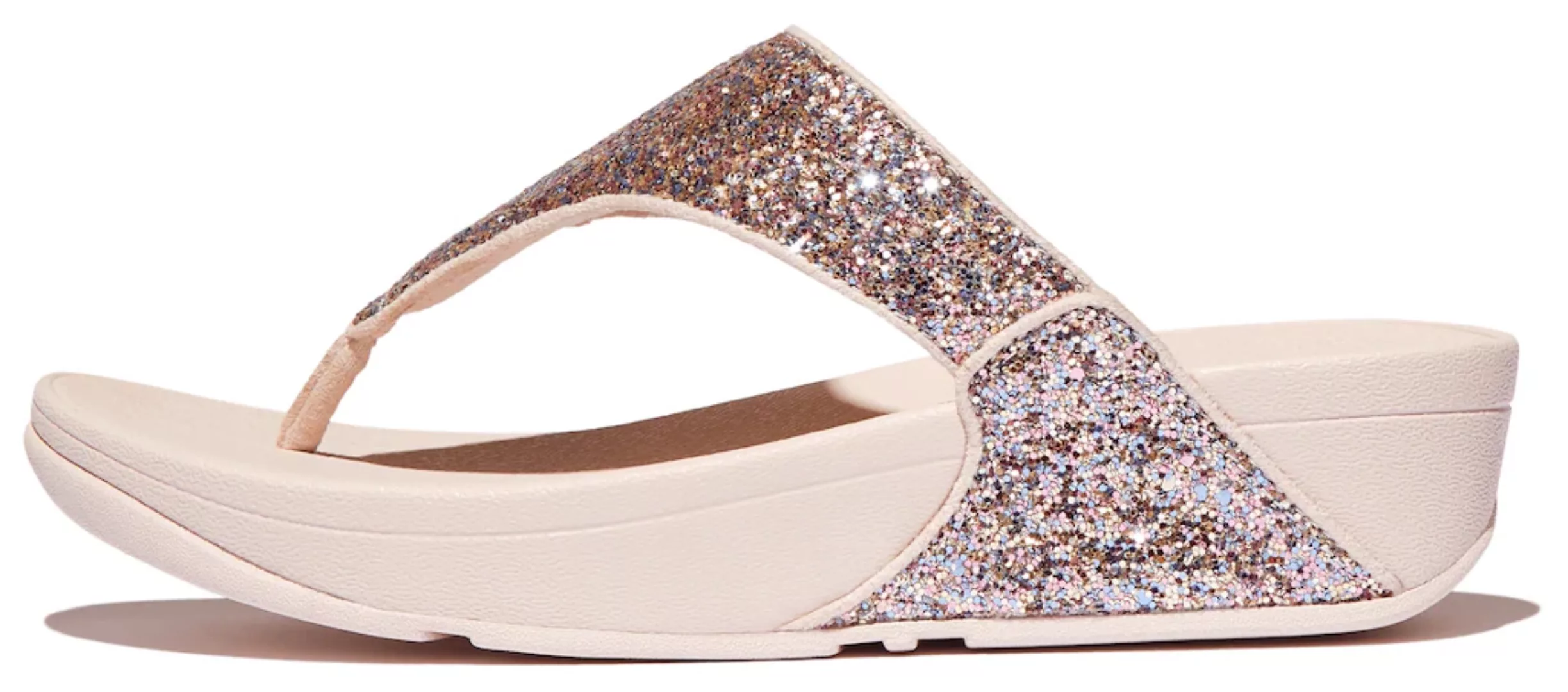 Fitflop Zehentrenner "LULU", Dianette, Pantolette, Slides mit buntem Glitte günstig online kaufen