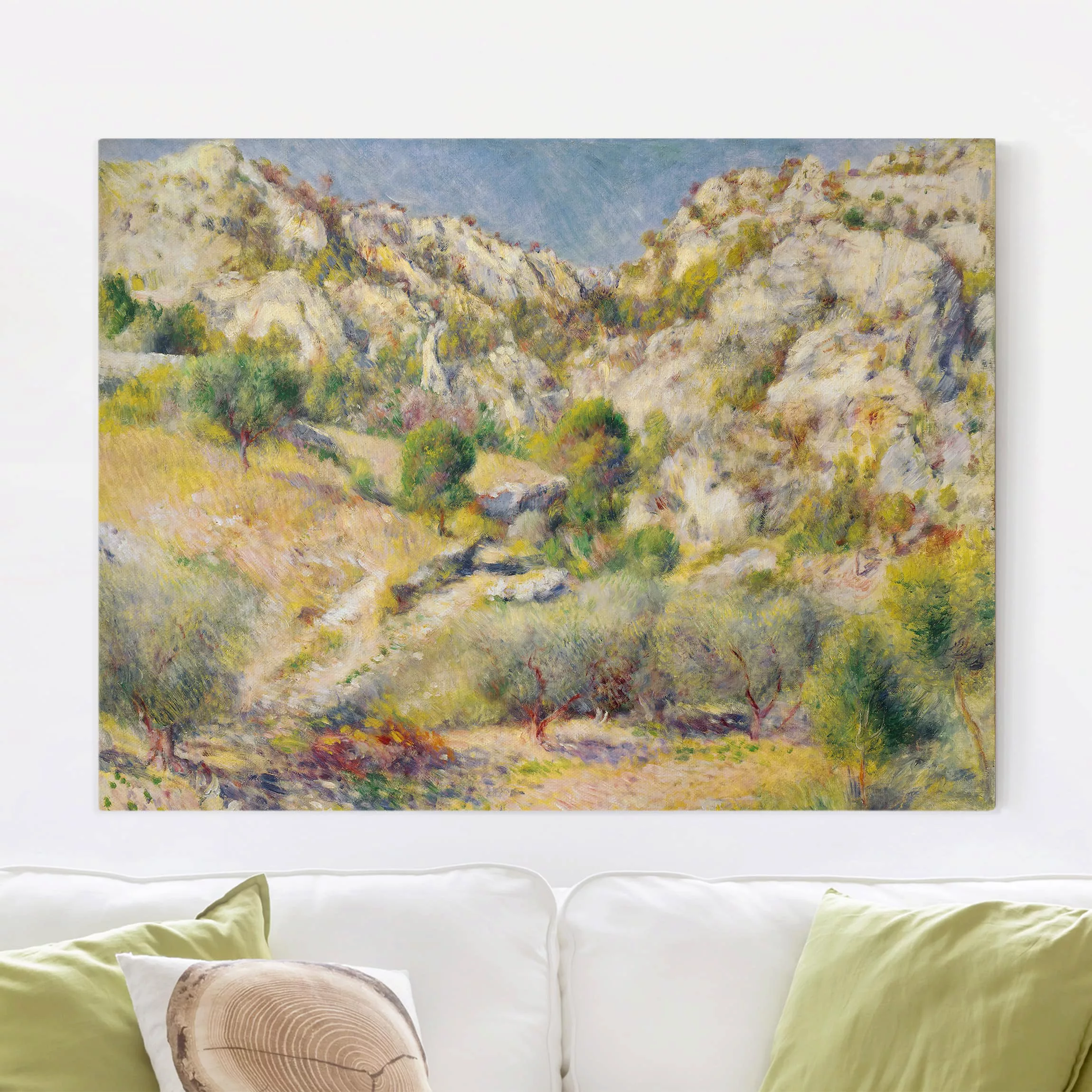 Leinwandbild - Querformat Auguste Renoir - Felsen bei Estaque günstig online kaufen