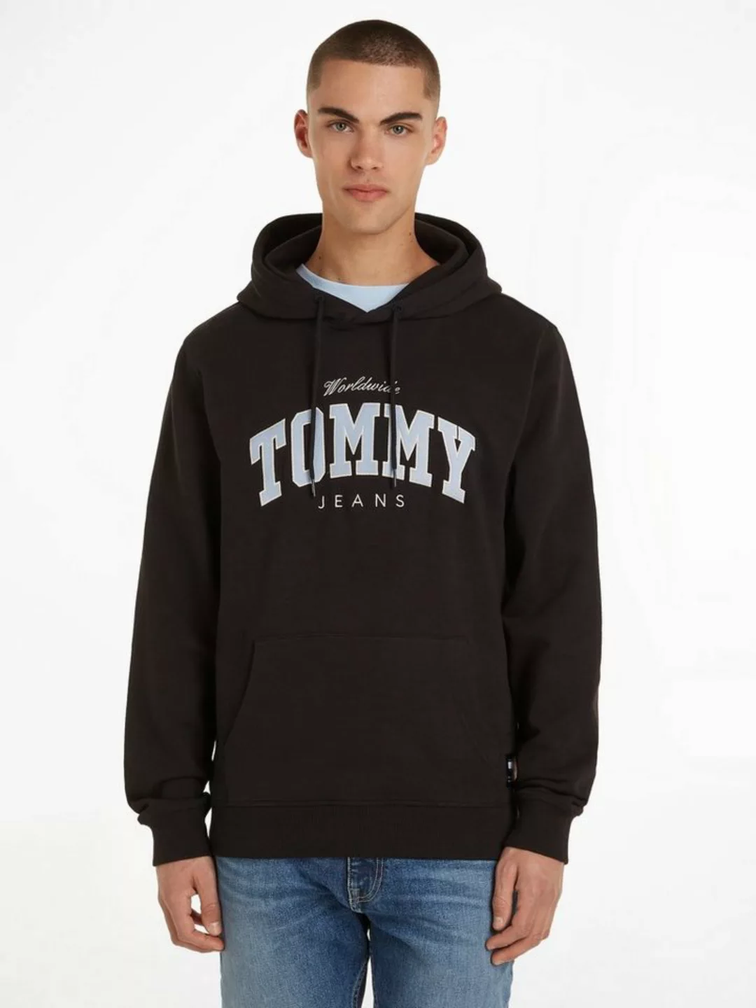 Tommy Jeans Kapuzensweatshirt TJM REG NY VARSITY HOODIE mit Kordel günstig online kaufen