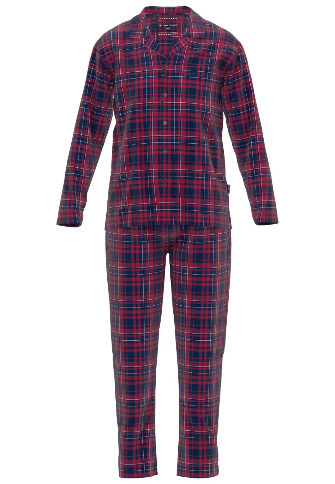 TOM TAILOR Pyjama, (2 tlg.), mit klassischem Karo-Muster günstig online kaufen