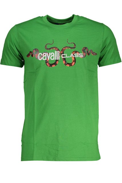 Cavalli Class T-Shirt Stylisches Herren Kurzarm-T-Shirt in Grün mit günstig online kaufen