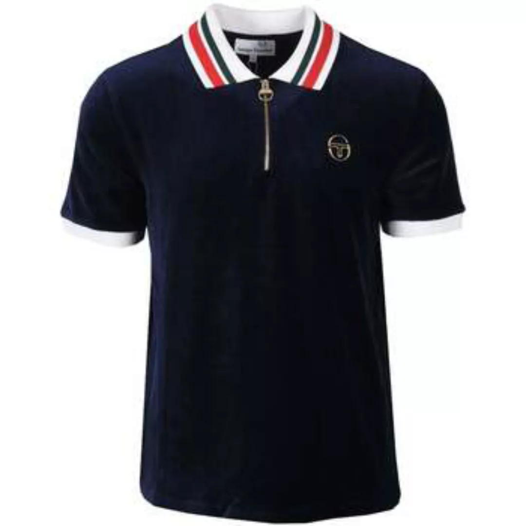 Sergio Tacchini  T-Shirts & Poloshirts Mahony Velour Polo Shirt Maritime Bl günstig online kaufen