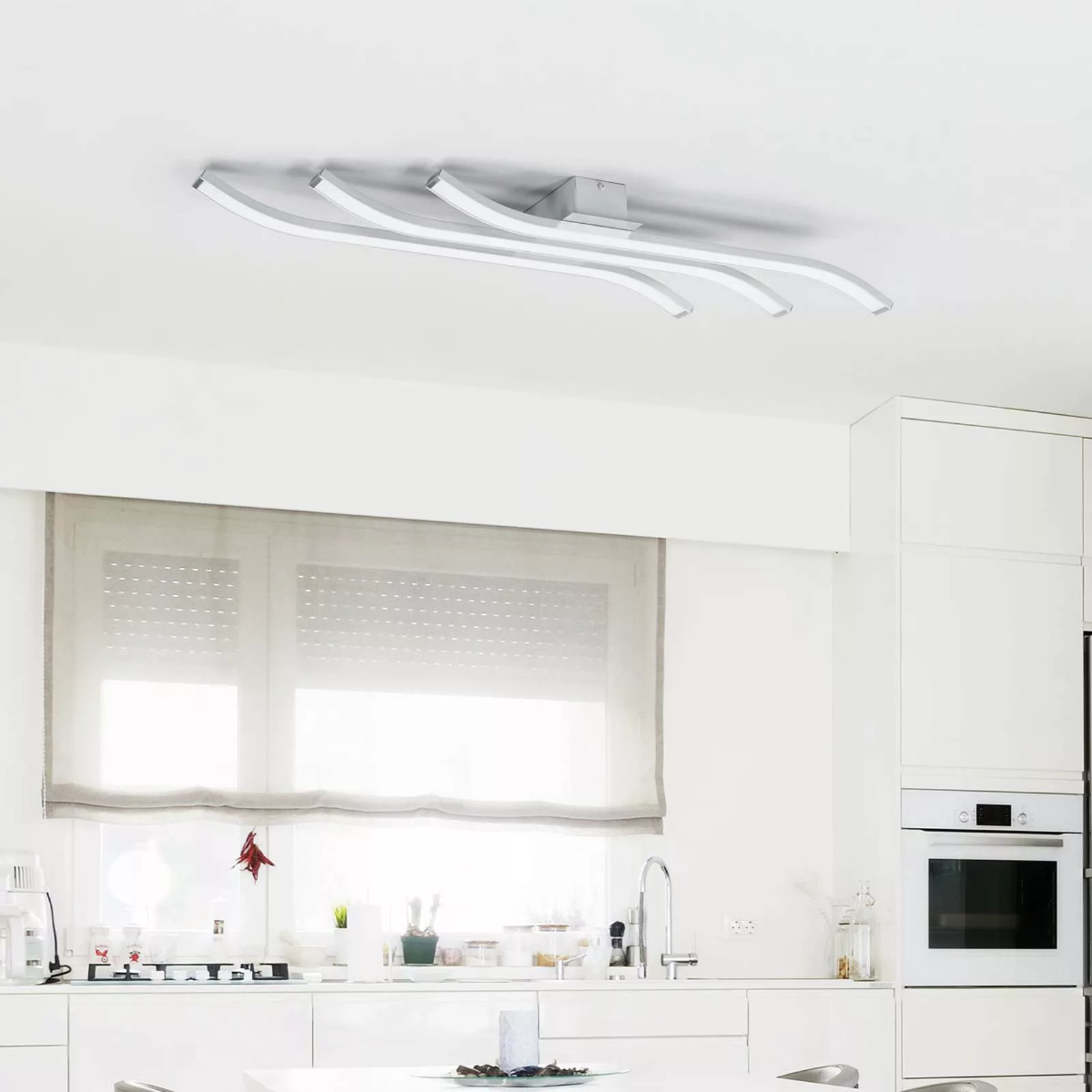 LED-Deckenlampe Largo 3-flg.83 cm alu günstig online kaufen