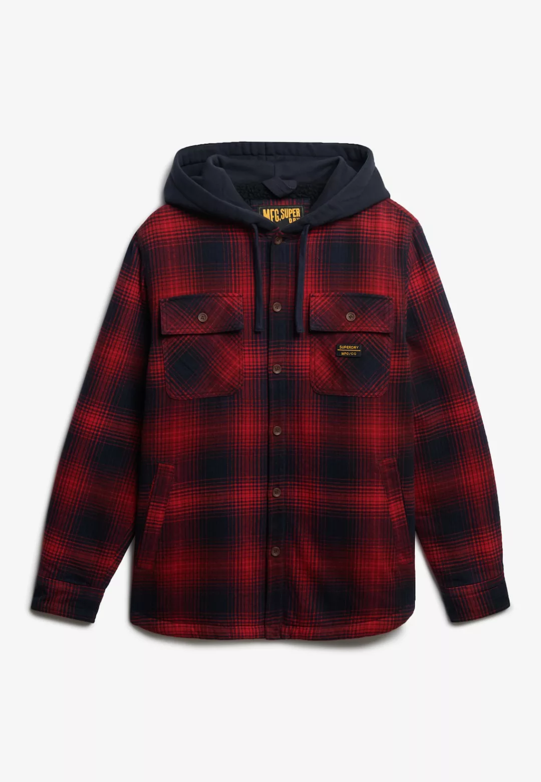 Superdry Langarmhemd "SURPLUS HOODED CHECK SHIRT" günstig online kaufen