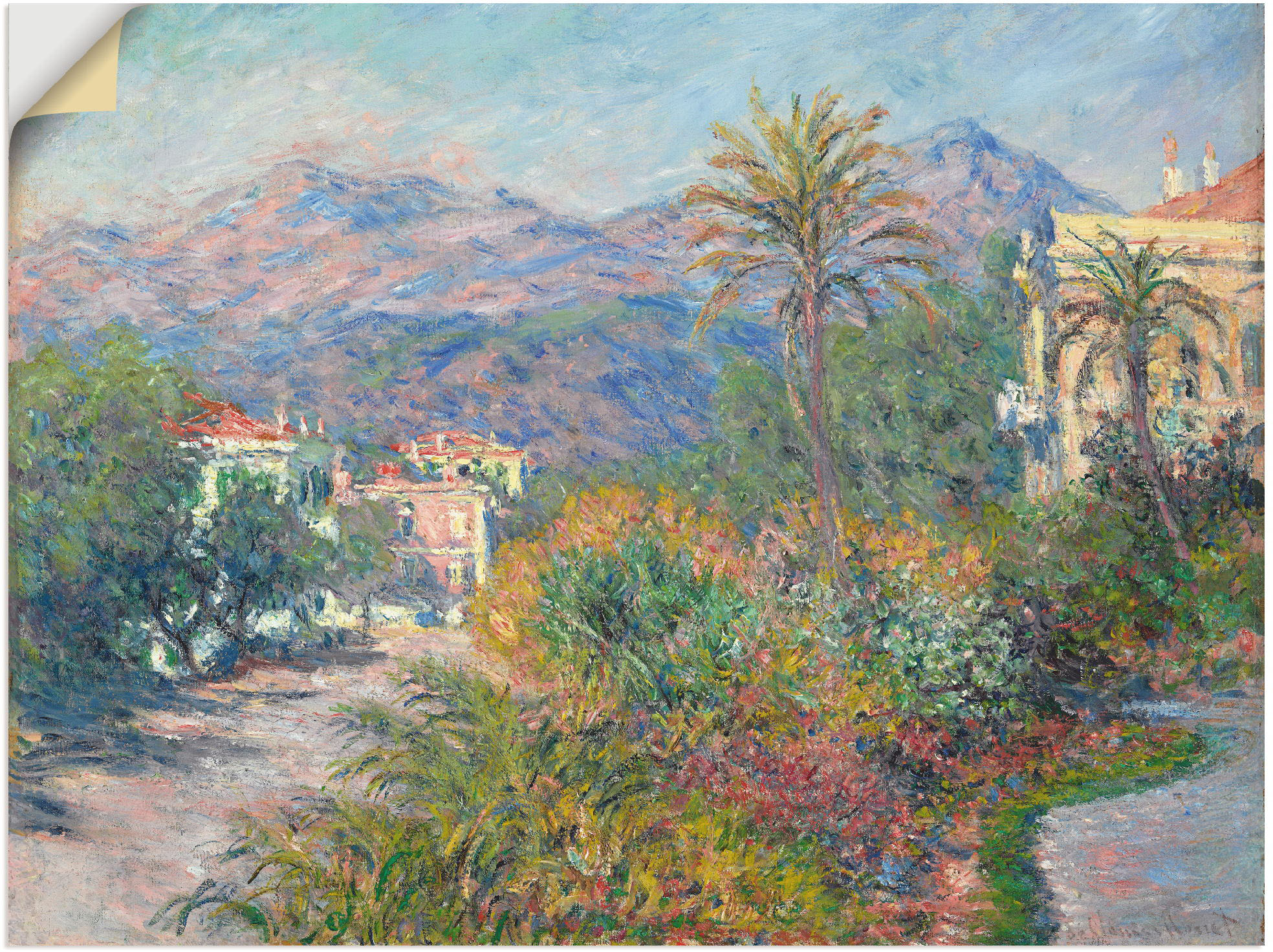 Artland Wandbild »Strada Romana in Bordighera. 1884«, Europa, (1 St.), als günstig online kaufen