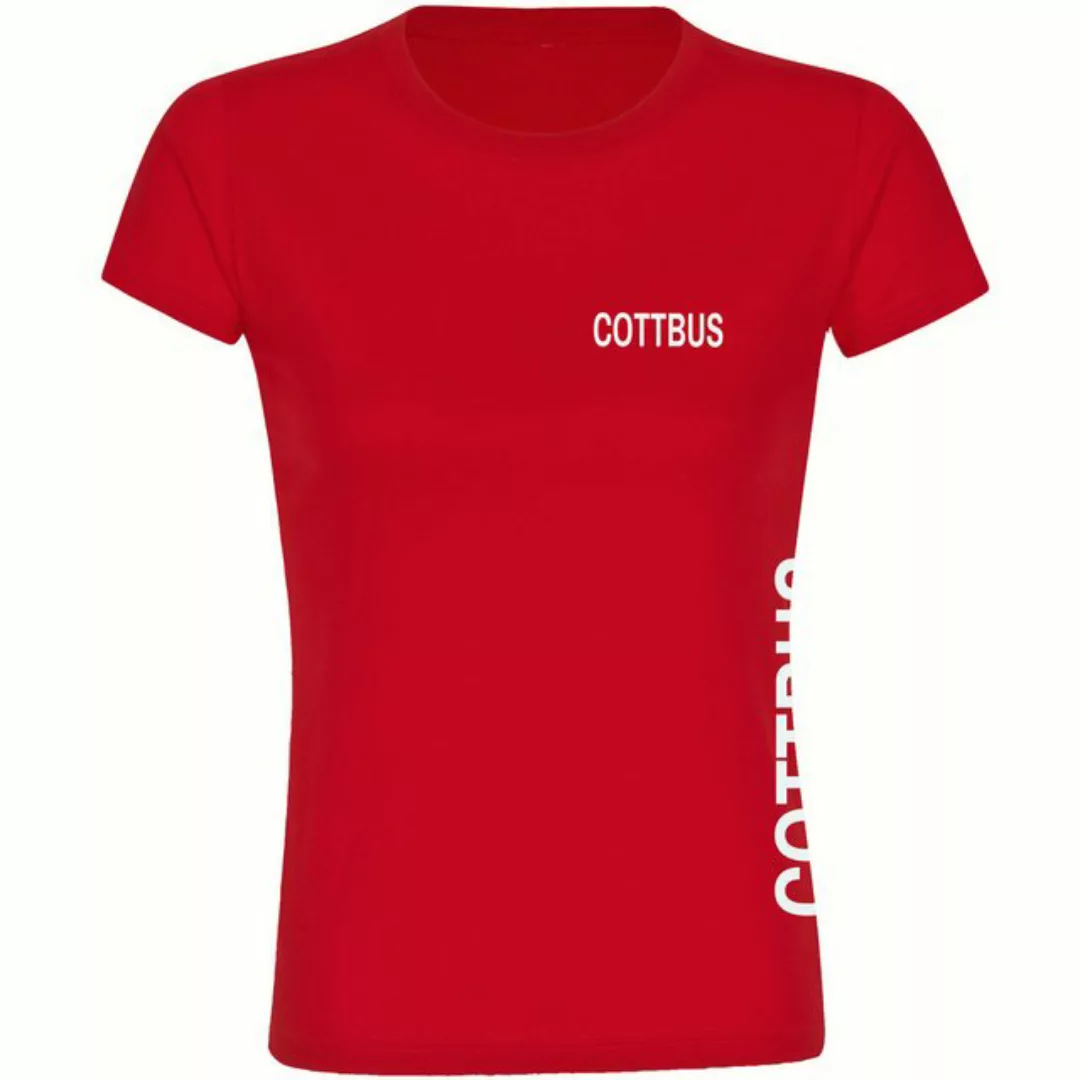 multifanshop T-Shirt Damen Cottbus - Brust & Seite - Frauen günstig online kaufen