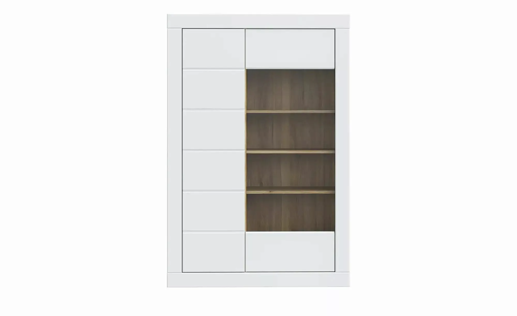 FORTE Vitrine, (BxH=101x151,2 cm), Highboard, grifflose Front, breite Rahme günstig online kaufen