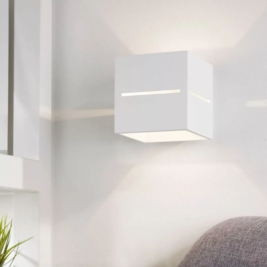 famlights | Wandleuchte Esther aus Aluminium in Weiß G9 max. 40W günstig online kaufen