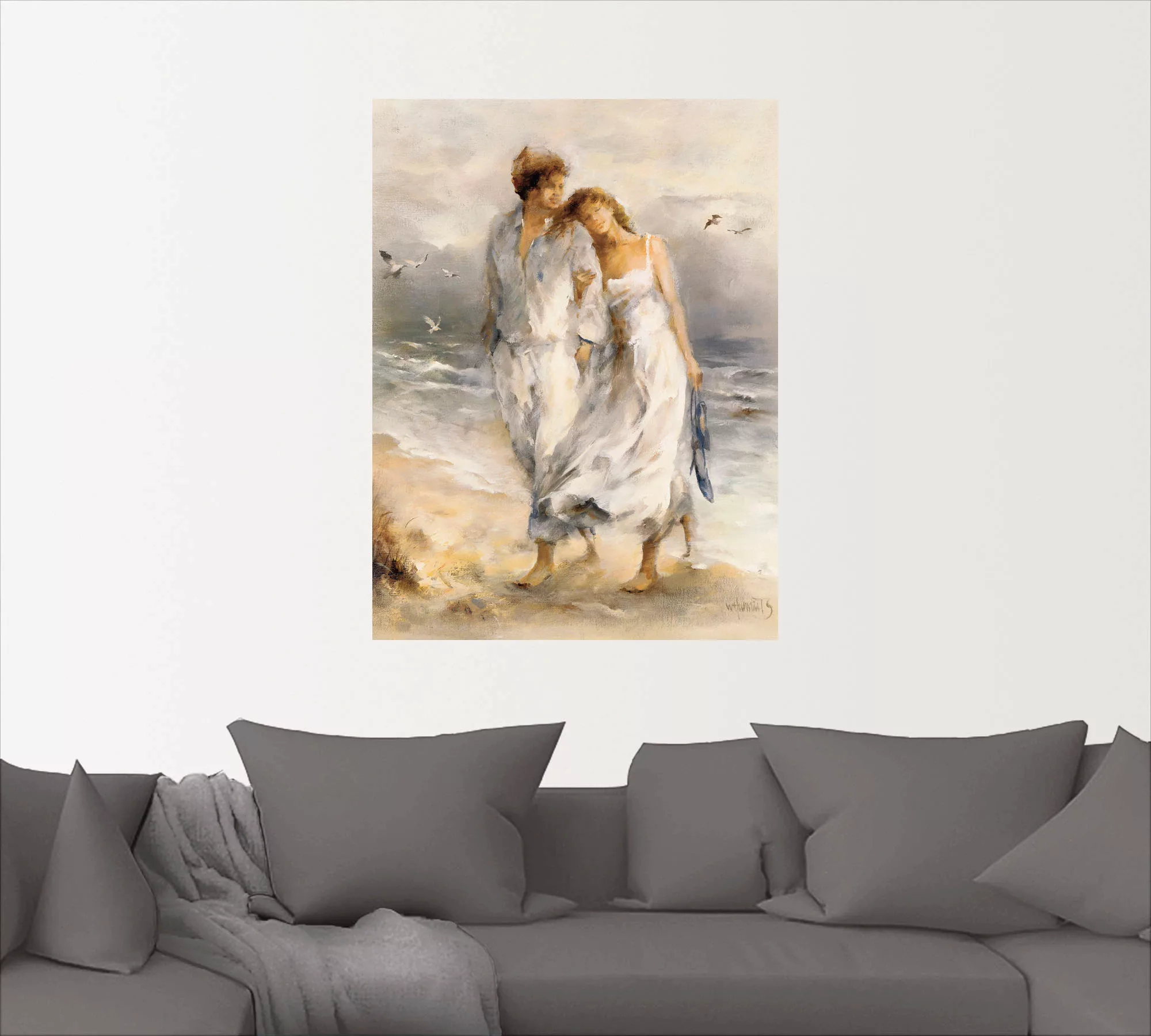 Artland Wandbild "Verliebt", Paar, (1 St.), als Leinwandbild, Poster, Wanda günstig online kaufen