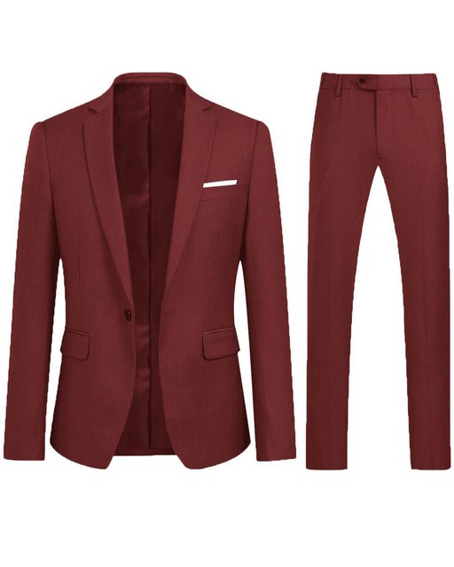 Allthemen Anzug (2 tlg) Slim Fit Business Herrenanzug im eleganten Look günstig online kaufen