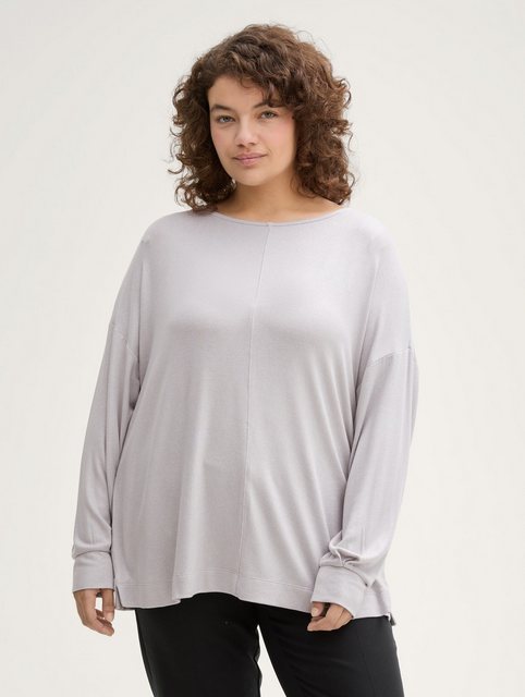 TOM TAILOR PLUS Langarmshirt Plus Size - Lockerer Pullover günstig online kaufen