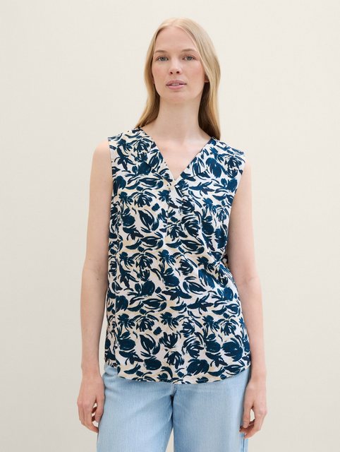 TOM TAILOR Blusentop Bluse mit Livaeco mit Faltenlegung günstig online kaufen