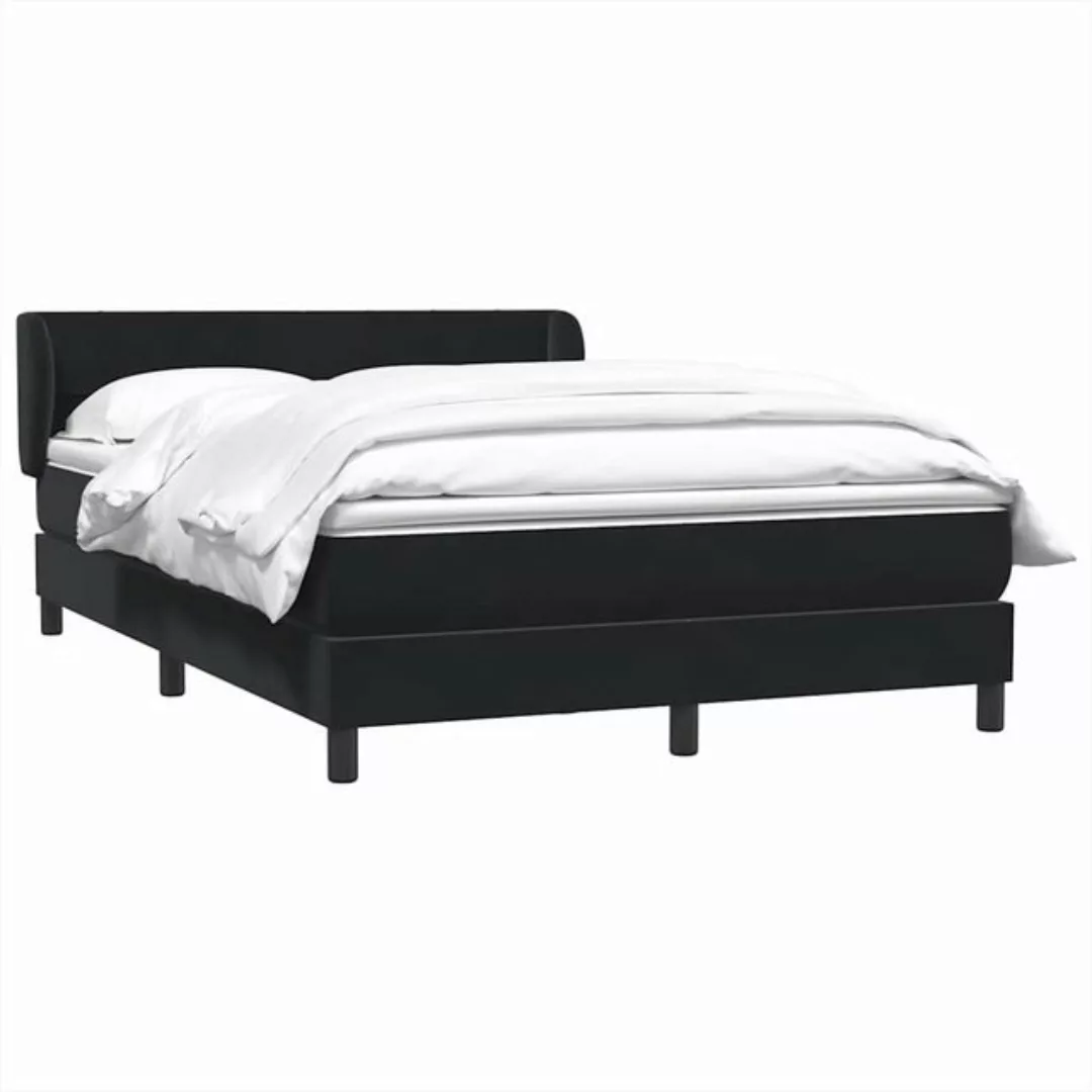 vidaXL Bett Boxspringbett mit Matratze Schwarz 160x220 cm Samt günstig online kaufen