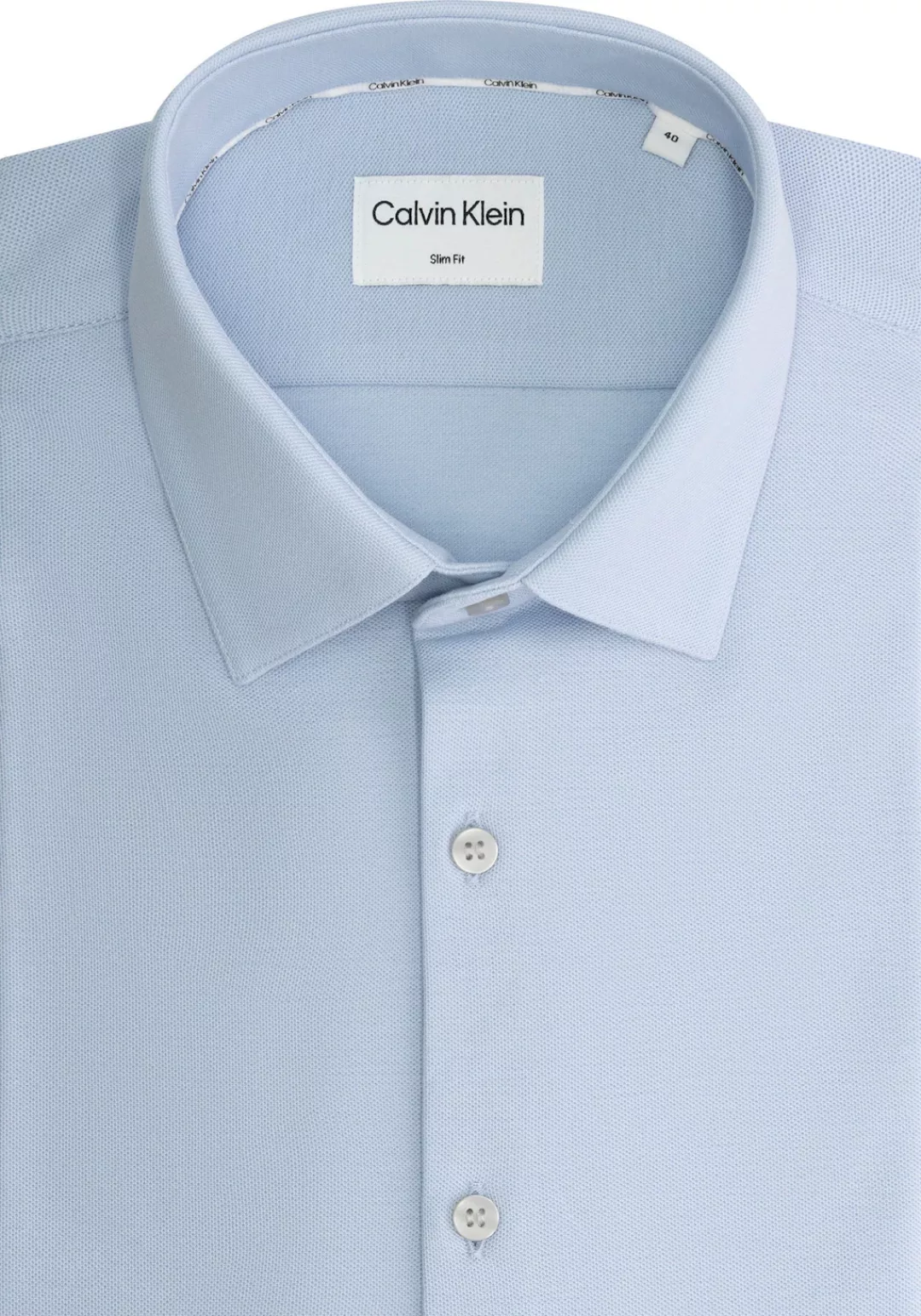 Calvin Klein Kurzarmhemd "STRETCH PIQUE SOLID SLIM SHIRT" günstig online kaufen