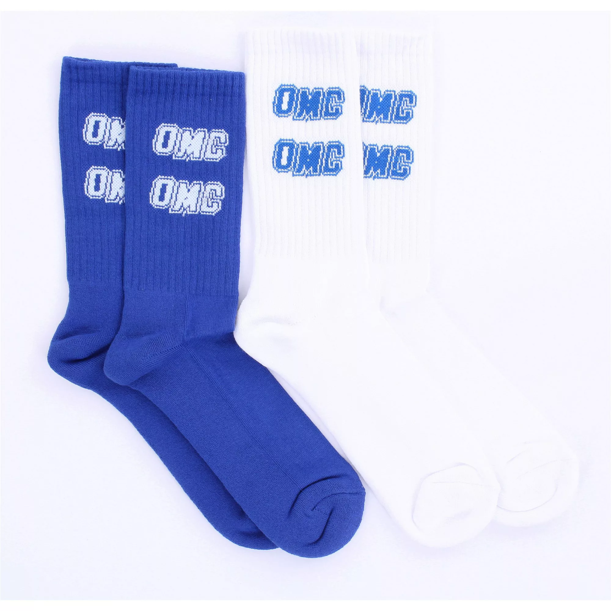 OMC Socken Herren Weiß und blau Baumwolle und Elasthan günstig online kaufen