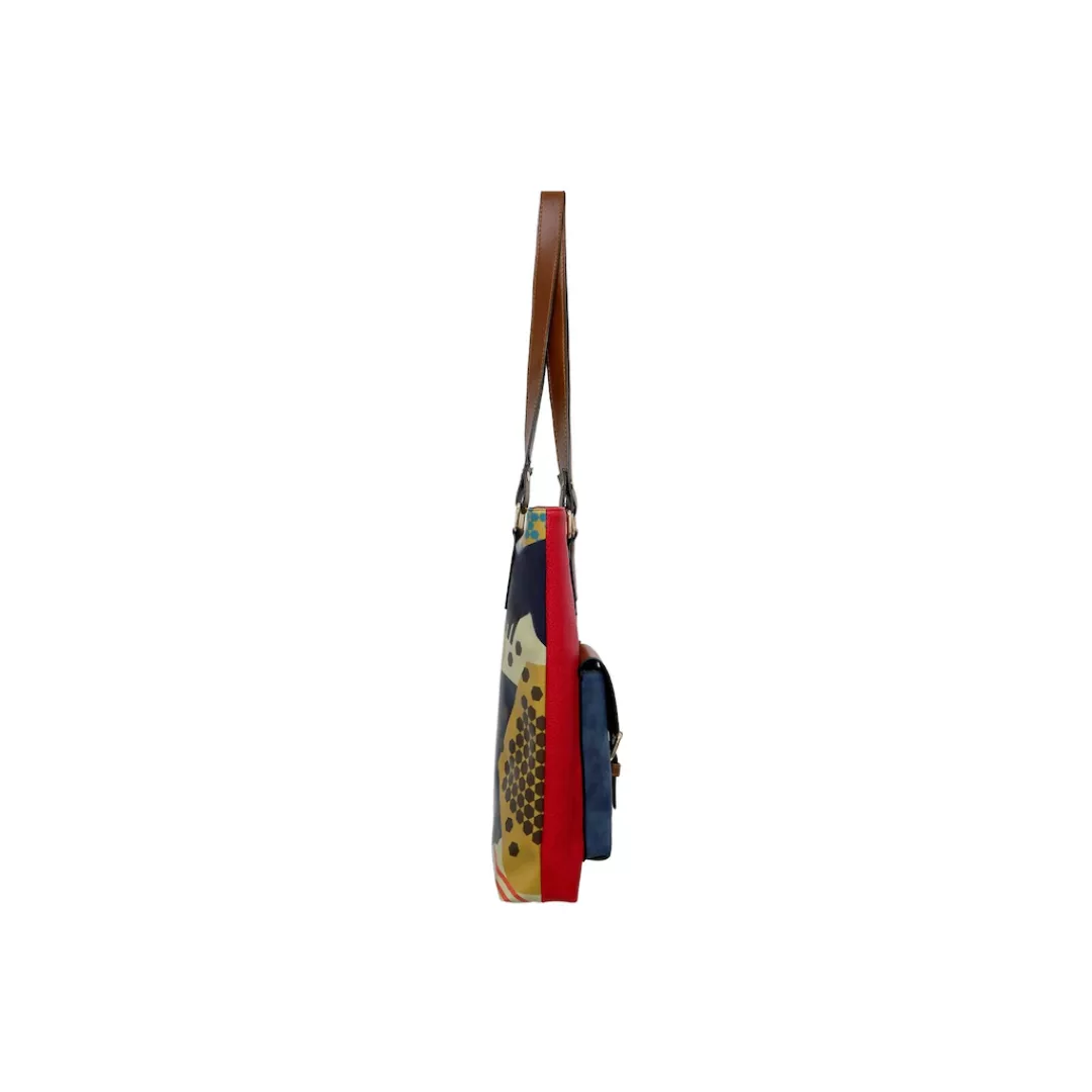 DOGO Umhängetasche "Damen Multi Pocket Bag Bring Your Colours To Life Vegan günstig online kaufen